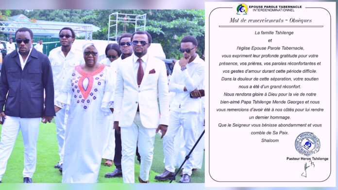 Communiqué de la famille Tshilenge