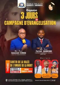 RDC : Le Rehoboth Tabernacle de Ngaba mobilise Kinshasa pour 3 jours d’évangélisation intense